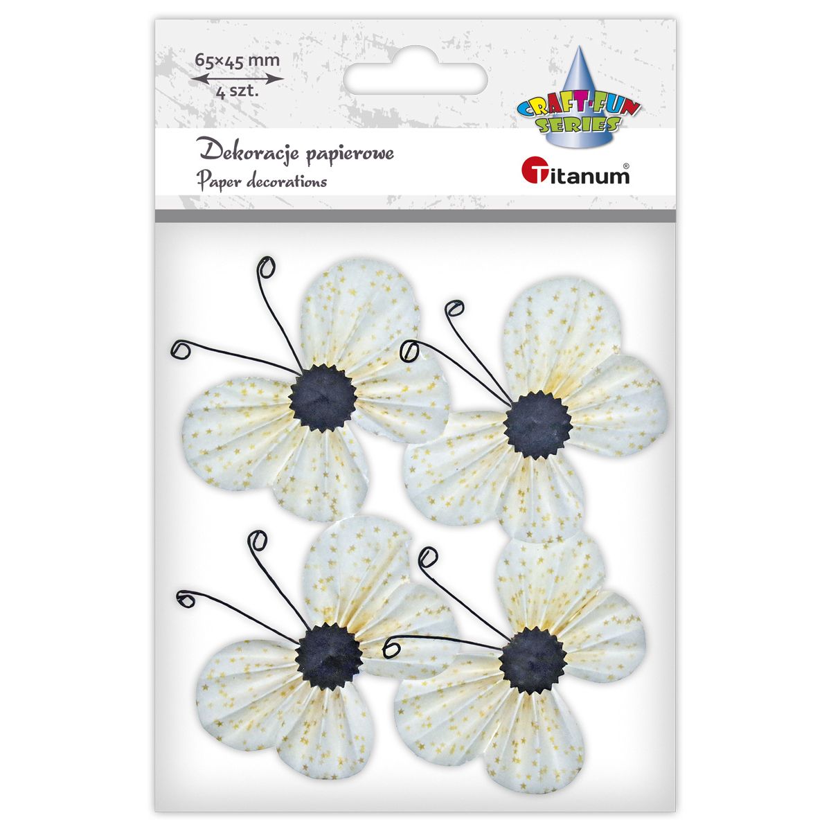 Ozdoba papierowa Titanum Craft-Fun Series motyle 3C (22YX0825-6D)