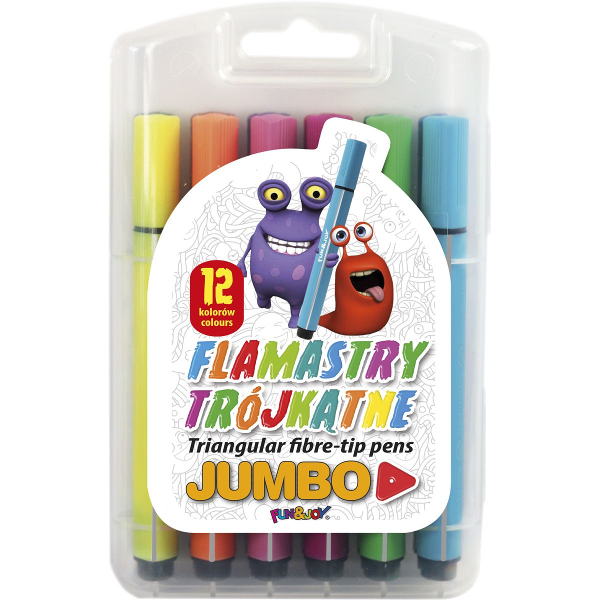 Flamaster Fun&Joy Jumbo trójkątny 12 kol. (FJ-204-12)