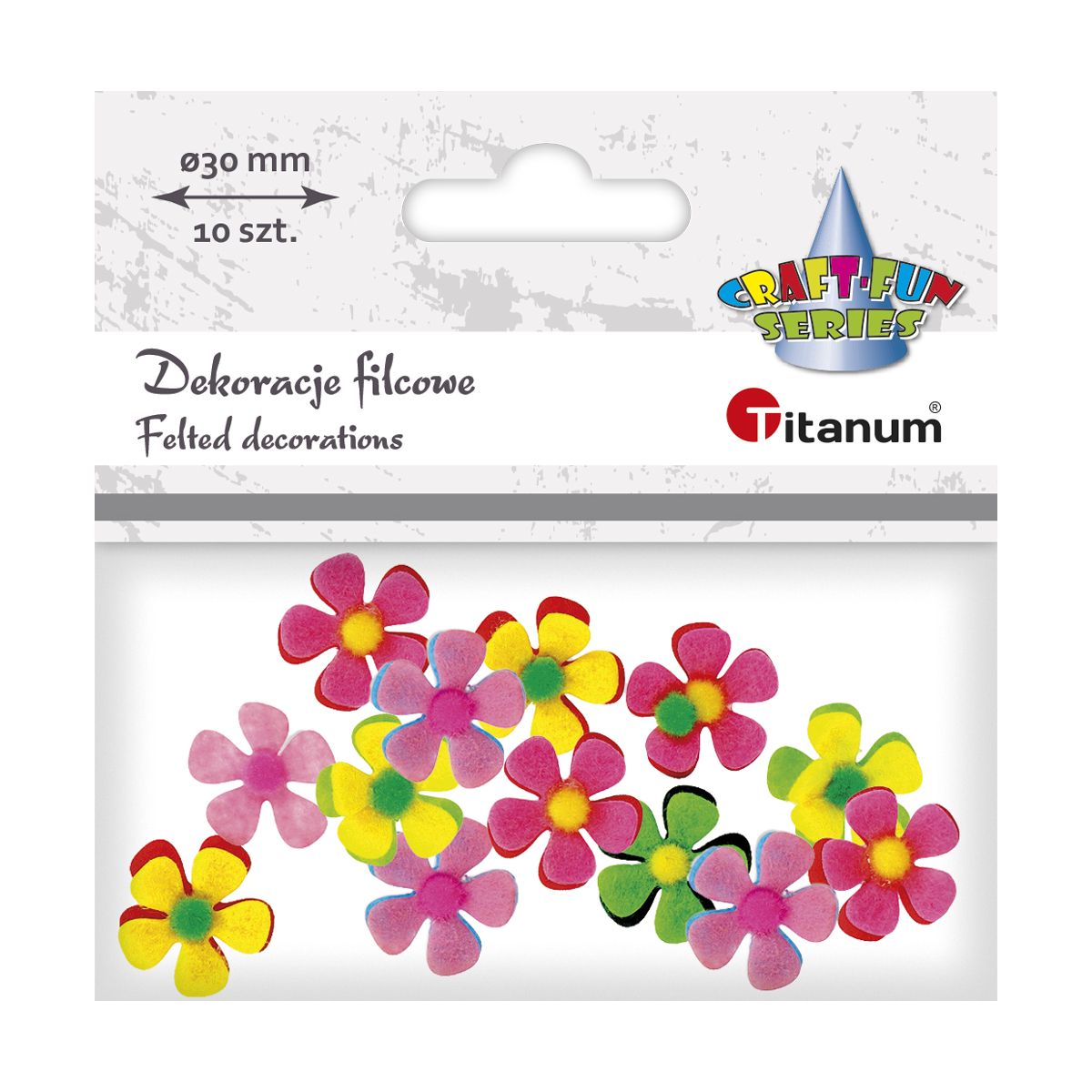 Ozdoba filcowa Titanum Craft-Fun Series kwiatki (BY343)